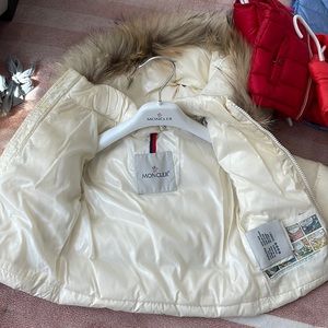 White moncler toddler 9-12 months
